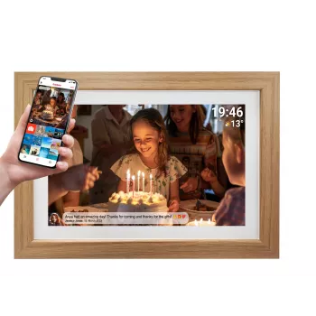 Denver PFF-1543LW digitale fotolijst lichtbruin 39,6 cm (15,6 inch) touchscreen Wi-Fi