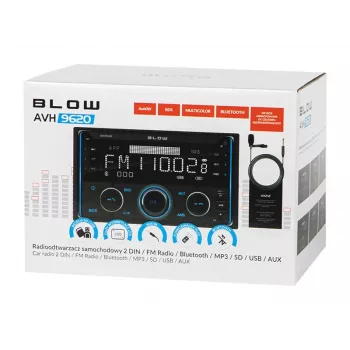 2DIN-autoradio BLOW AVH-9620 double-DIN inbouwtoestel met Bluetooth 5.0, USB Type-A, 2,8-inch display, 4×60 W RMS