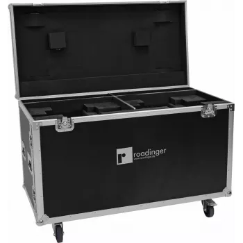 Roadinger flightcase voor 2× DMH-640 met wielen – beschermende transportkoffer