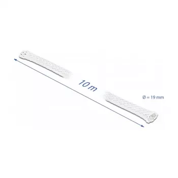 Gevlochten slang DeLOCK 20805 10 m x 19 mm wit