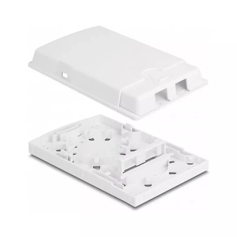 DeLOCK glasvezel-aansluitdoos 2 x SC simplex LC duplex wit