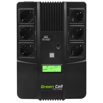 Green Cell AiO 800VA LCD UPS noodstroomvoorziening line-interactive 0,8 kVA 480 W 6 stopcontacten