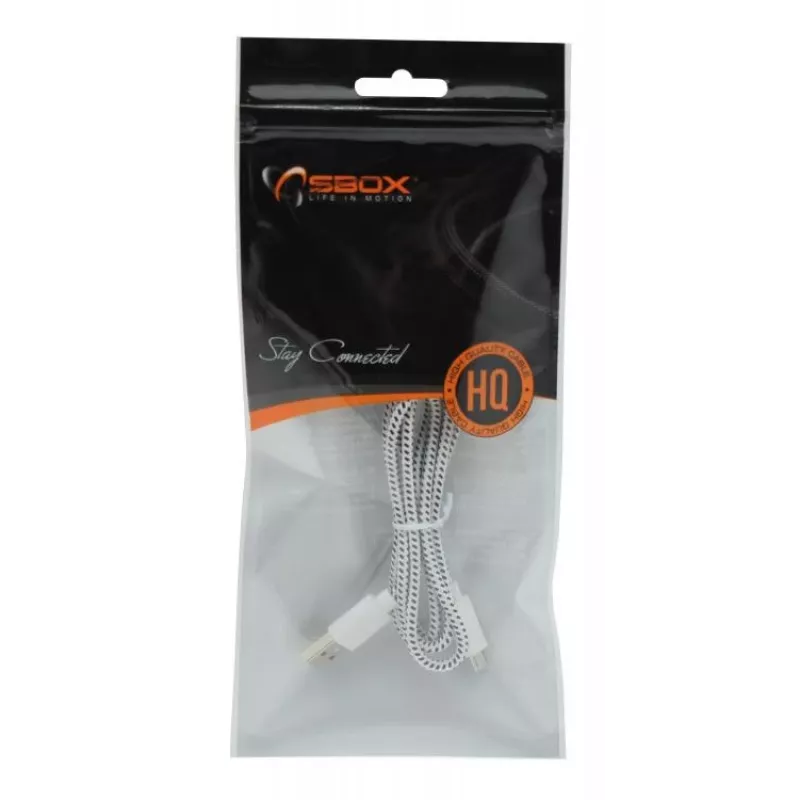 Sbox USB-1031W USB->Micro USB 1M wit