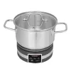 Gastroback 42568 Fondue MultiCook 4in1 en kookplaat, 1200 W, roestvrijstalen pan van 2,3 l, 8 vorkjes