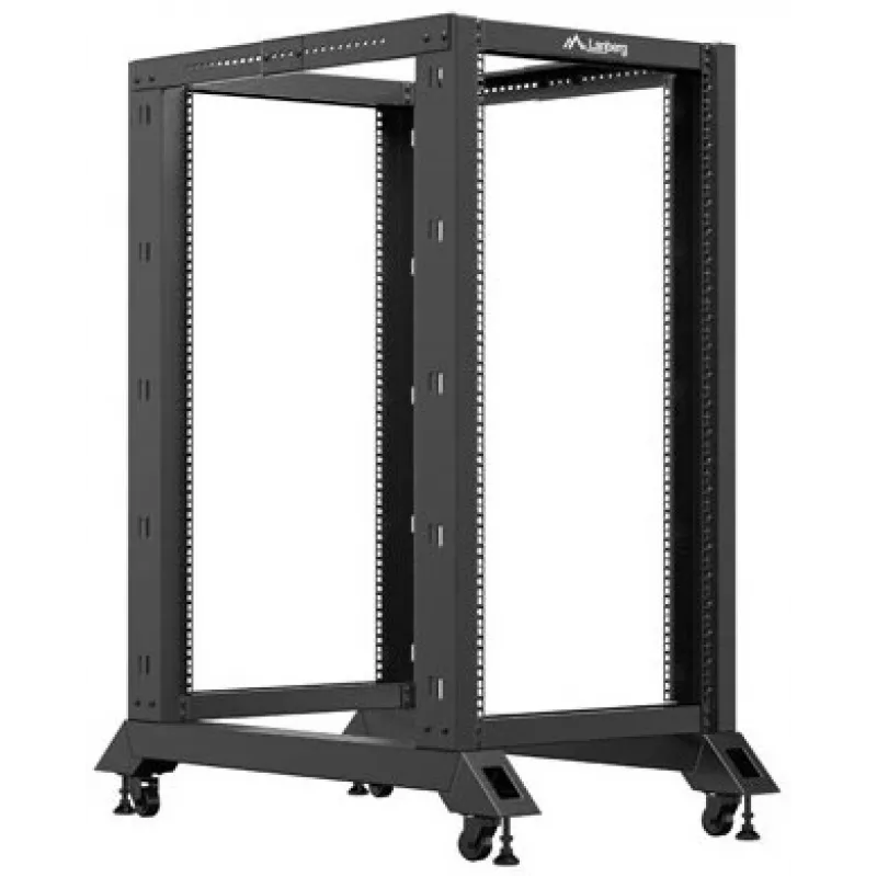 Lanberg Open Rack 22U zwart (22HE, 19-inch-rack), serverrack, zwart