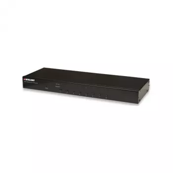 Intellinet 8-poorts rackmount KVM-switch, combo USB + PS/2, on-screen-display, kabels meegeleverd (Euro 2-pins stekker)