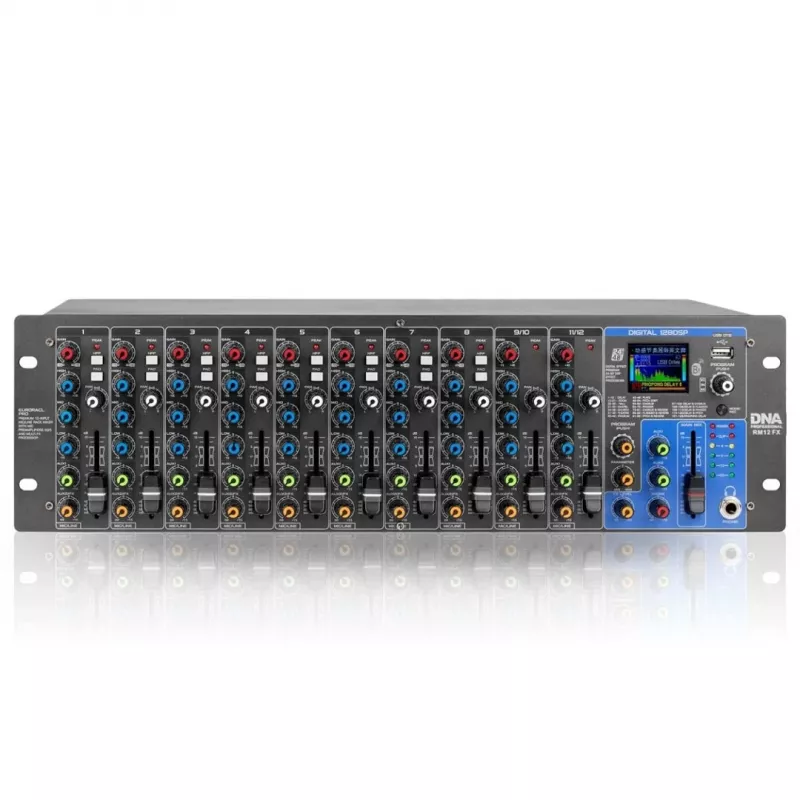 RM12 FX - analoge mixer met Bluetooth DSP EQ MP3 Phantom, 12 kanalen