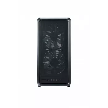 PC Midi Tower Cooler Master MasterFrame 500 Mesh — zwart met transparante zijkant, ondersteunt ATX/EATX, 2x200 mm voor, 1x120 mm achter