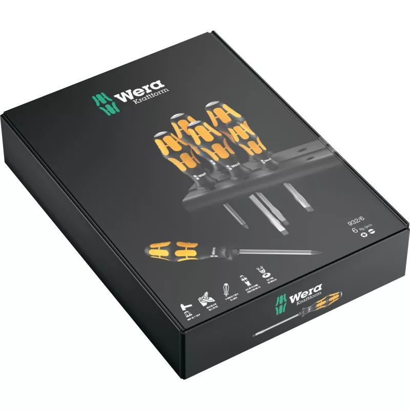 Schroevendraaier Wera 932/6 Kraftform Set Standaard