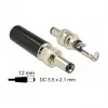 DeLOCK 89915 DC-stekker 5,5 x 2,1 mm, 12 mm, solderen, 2 A