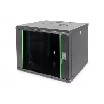 DIGITUS Professional Unique DN-19 09U-6/6-SW - kast - netwerkkast - geschikt voor wandmontage - zwart, RAL 9005 - 9U - 48,3 cm (19) (DN-19 09U-6/6-SW)