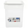 Kunststof wasmiddelbak Rotho Basic 9 L model 1770101100RP, wit, deksel, ophanggat