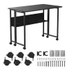 Klaptafel Maclean, zwart, mobiel 100x58 cm, max. 50 kg, MC-126 B