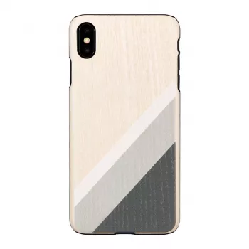Telefoonhoes man and wood voor iPhone XS Max — grijs pak, zwart