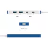 USB-C-hub HYPER HyperDrive Flex HD5200BUGL — 4 aansluitingen, blauw