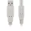 USB 2.0-kabel, USB-A stekker > USB-B stekker (grijs, 0,5 meter)