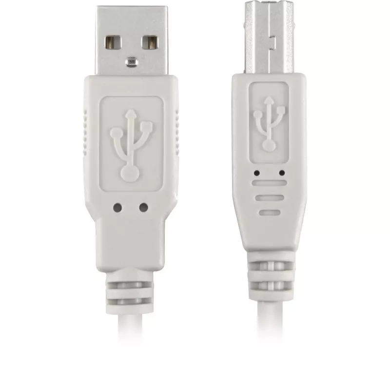 USB 2.0-kabel, USB-A stekker > USB-B stekker (grijs, 0,5 meter)