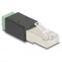 DeLOCK RJ45-stekker naar terminalblock-adapter 2-polig 66604 zwart groen