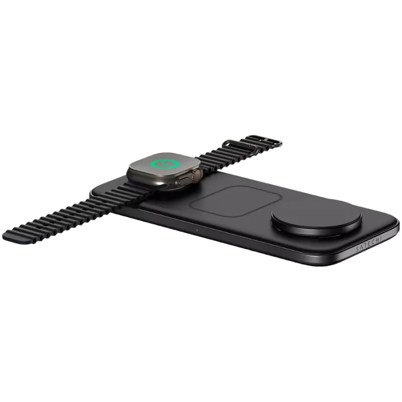 SATECHI Qi2 Trio draadloze oplaadpad - met Type-A-, C-, G-stekkers