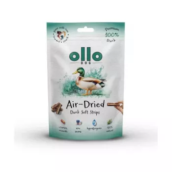 OLLO luchtgedroogde eendenreepjes - hondensnack - 80g