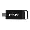 PNY Elite, 128 GB, USB Type-C, 3.2 Gen 1 (3.1 Gen 1), 120 MB/s, dia, zwart