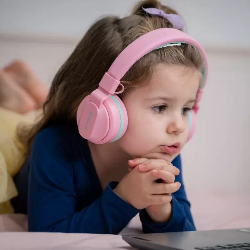 Hoofdtelefoon Tellur Buddy Bluetooth over-ear roze