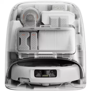 Stofzuigrobot met dweilfunctie DJI ROMO P (watertankversie) — grijs/wit, 0,26 l stof, 4 l schoon water / 3,2 l vuil water, 5000 mAh batterij