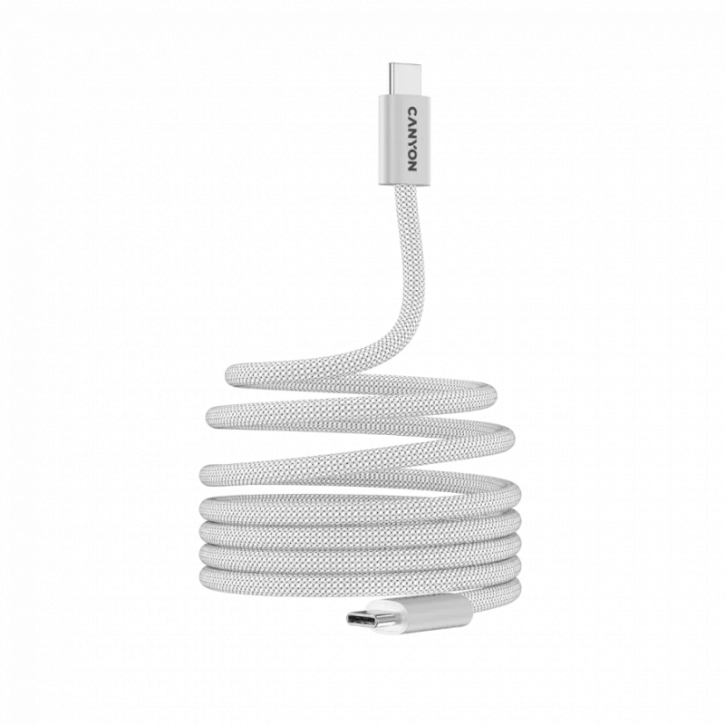 CANYON Kabel OnWire 60MG C-C 60W Magneet Gevlochten 1m Wit