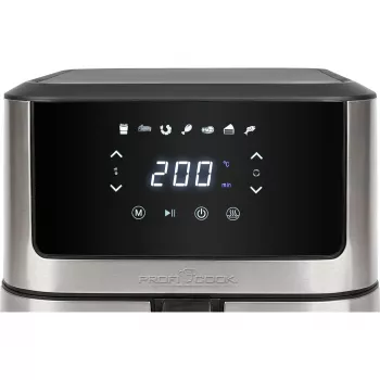 ProfiCook PC-FR 1269 H friteuse, enkel, 8 l, vrijstaand model, 1800 W, heteluchtfriteuse, zwart, rvs