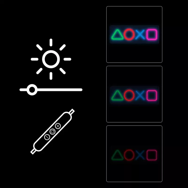 Gaming neonlichtpaneel MANTA SNL111MT – decoratieve LED-symbolen voor gaming setup