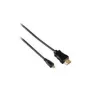 Hama HDMI 0,5 m HDMI-kabel HDMI Type-A (standaard) HDMI Type-D (micro) zwart