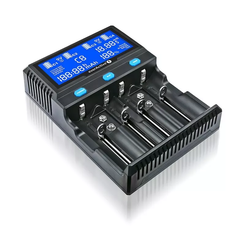 everActive UC-4200 lader voor cilindrische Li-ion- en Ni-MH-accu's