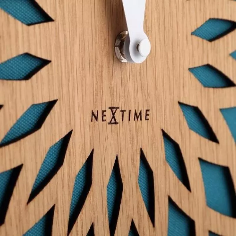 NeXtime klok 3149tq Sun Large, Ø50 cm, wand, turquoise