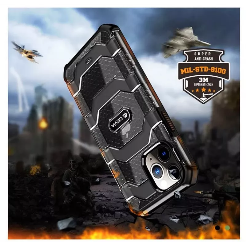 Schokbestendige case Devia Vanguard voor iPhone 12 Pro Max, groen