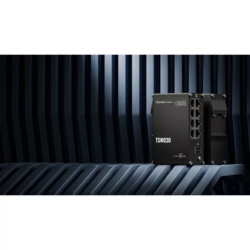 Teltonika TSW, unmanaged 8-poorts industriële ethernet-switch