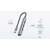 Unitek H1208A USB-A-hub, 4 poorten (1x USB-A 5 Gbps, 3x USB-A 2.0), aluminium, zilver