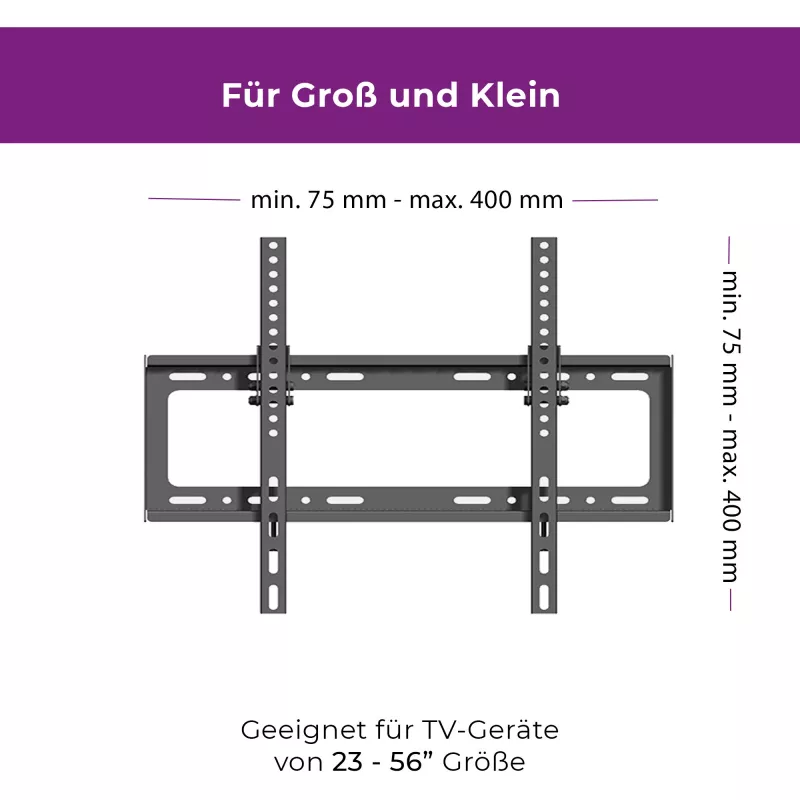 Wandbeugel Ultron WM100 142,2 cm (56 inch) Zwart