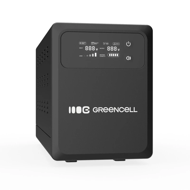 Green Cell PowerCore UPSLPPC1000 1500VA / 1000W AVR UPS, 12 VDC, LCD, zonder accu's