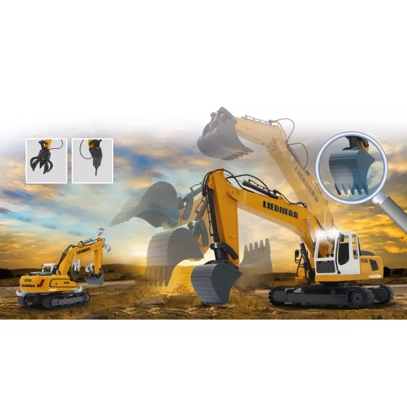 JAMARA Liebherr R936, graafmachine, 1:20, 8 jaar, 1,22 kg