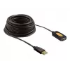 USB-kabel DeLOCK 82446 USB 2.0 10m zwart