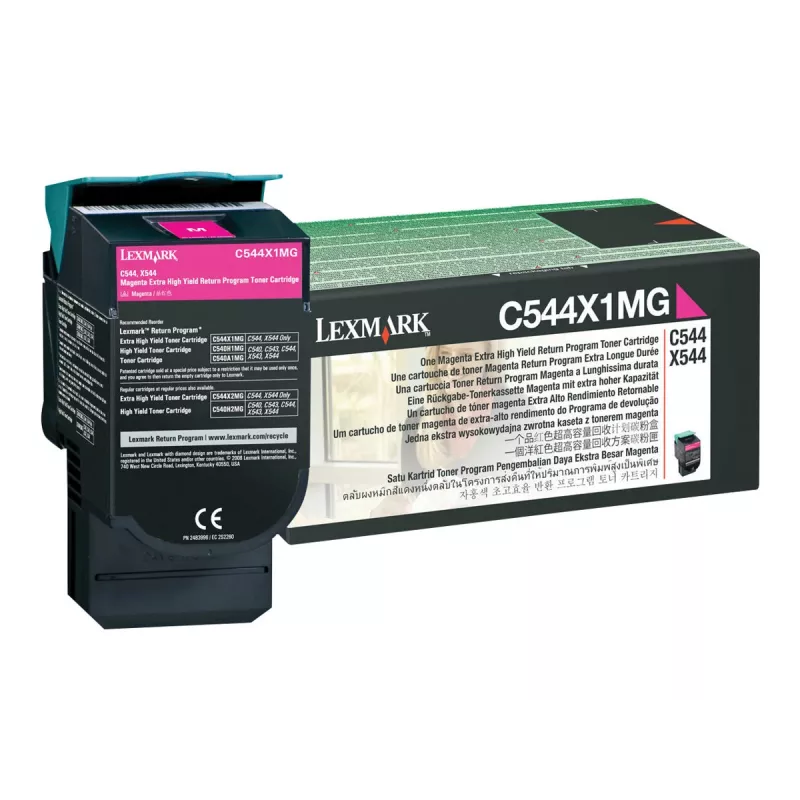 Lexmark C544X1MG tonercartridge voor C544/C546/X544/X546/X548, magenta, 4000 pagina's