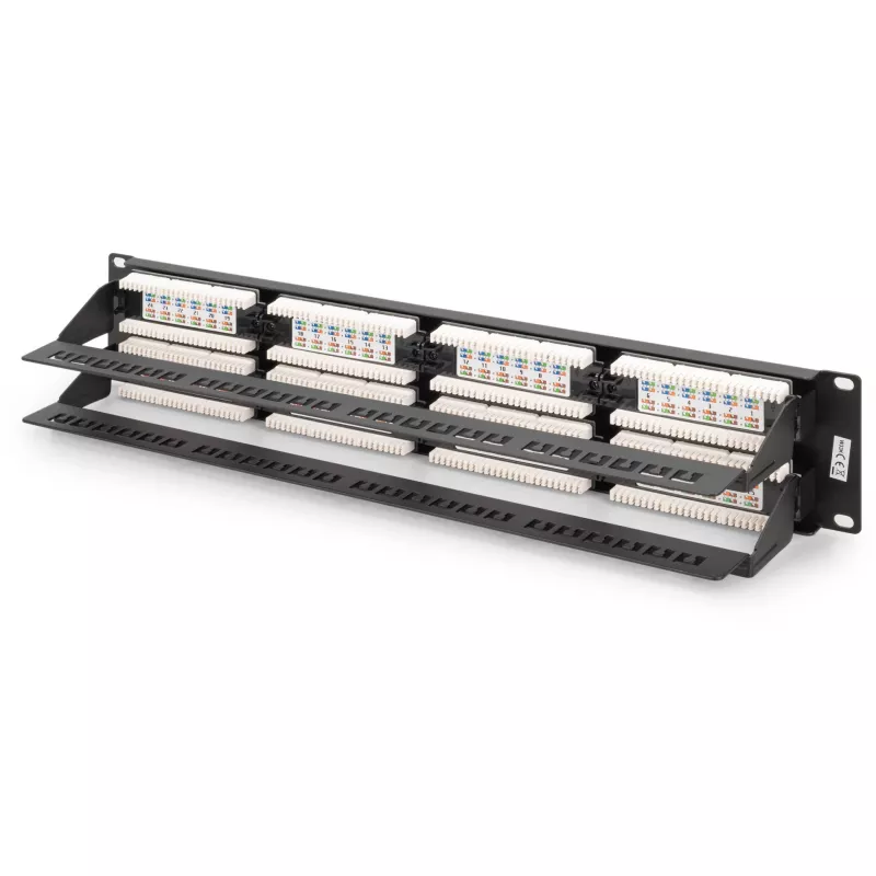 DIGITUS - Patchpanel - RJ-45 X 48 - grijs, RAL 7035 - 2U - 48 poorten (DN-91648U)