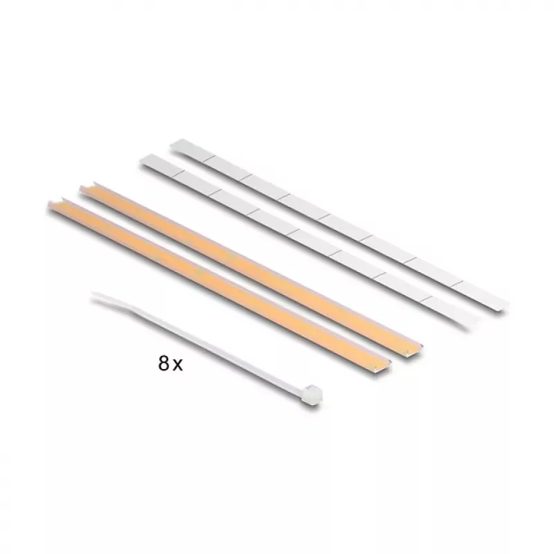 DeLOCK 67059 19-inch D-type patchpanel met trekontlasting, 8-poorts, 1HE, zwart