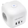 Stekkerdoos QOLTEC 52548 met 3× AC-stopcontacten en USB-aansluiting