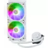 Vloeistofkoelingsset Cooler Master MasterLiquid 240L Core ARGB wit — 240-mm-radiator, 120-mm-ventilator, ondersteunt LGA1700/AM5/AM4 en oudere sockets