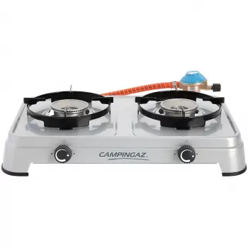 Gasstel Camping Cook CV (grijs, tweepits gasstel)