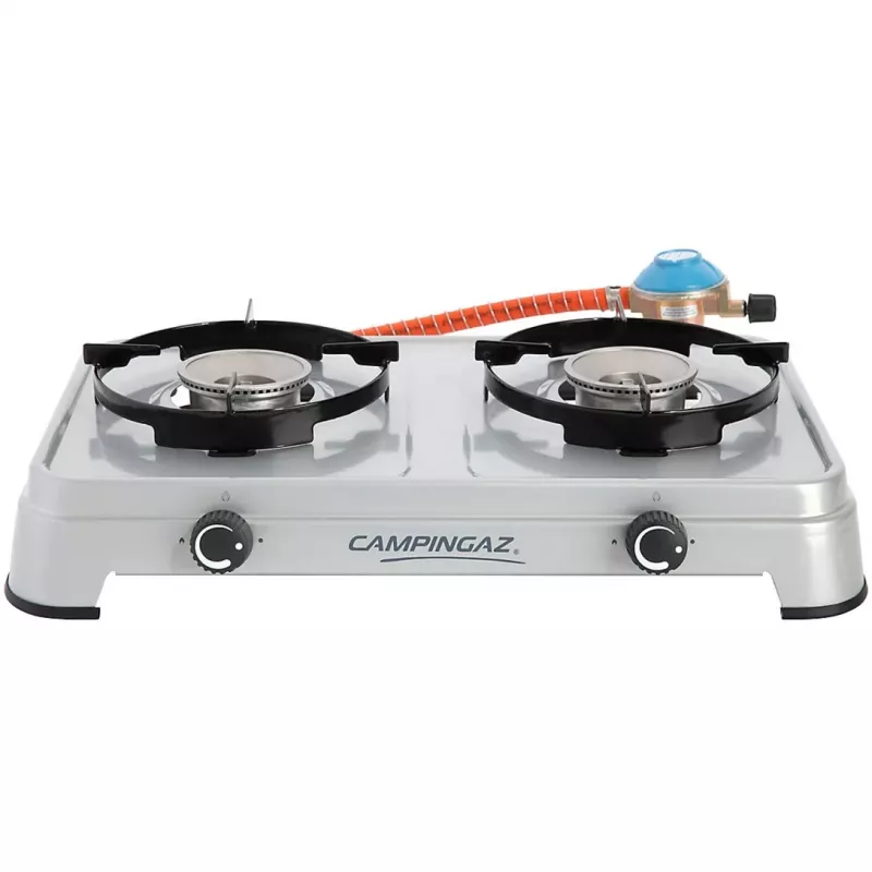 Gasstel Camping Cook CV (grijs, tweepits gasstel)