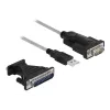 DeLOCK adapter USB 2.0 Type-A naar serieel RS-232 D-Sub 9 + D-Sub 25