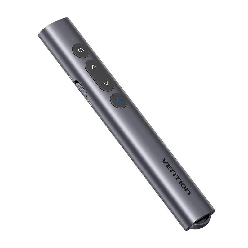 Draadloze laserpointer Vention KQIH0 – rode laser, maximaal bereik 50 m, USB-interface, lichtgewicht PVC-behuizing