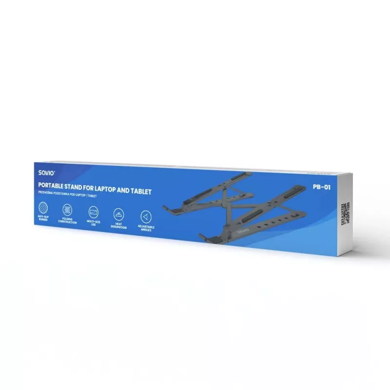 Laptopstandaard Savio SAVPB-01 zilver